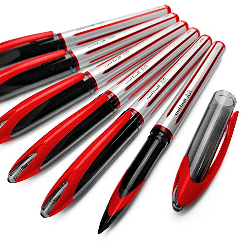 Uni-Ball AIR UBA-188-L Tintenroller 0,7 mm Medium – 6er-Pack – rot von Uni-Ball