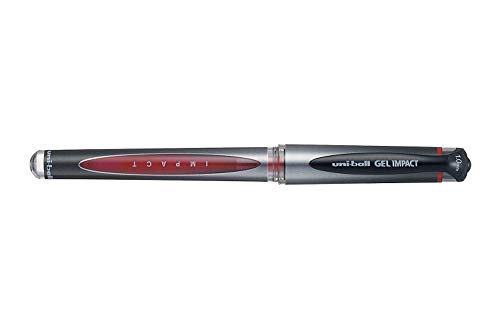 Uni-Ball Signo Gel Impact UM-153S Tintenroller, Rot, 12 Stück von Uni-Ball