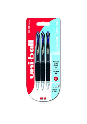 Uni-Ball Signo Gel UMN Retractable Rollerball 3 Stück blau von Uni-Ball