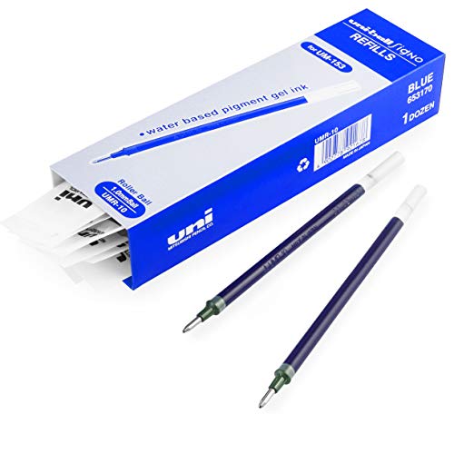 Uni-Ball Signo UM-153 Pen Refills - 1.0mm Nib - Gel Ink - Blue - Pack of 12 Refills von uni-ball