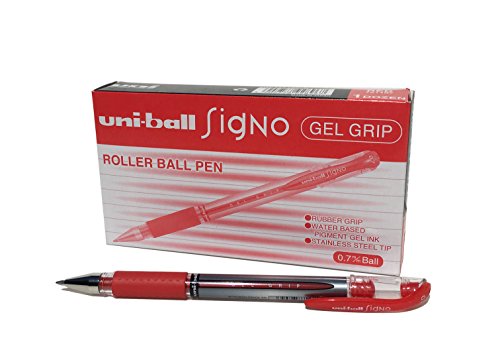 Uni-Ball UM151S SigNo Gel-Tintenroller Komfort-Griff 0,7 mm Spitze 0,5 mm Strichbreite 12 Stück blau von uni-ball