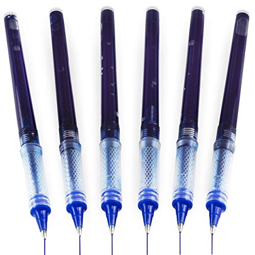 Uni-Ball Vision Elite Kugelschreiberminen, 0,8 mm fein, Flüssigtinte, Blau, 6 Stück von uni-ball
