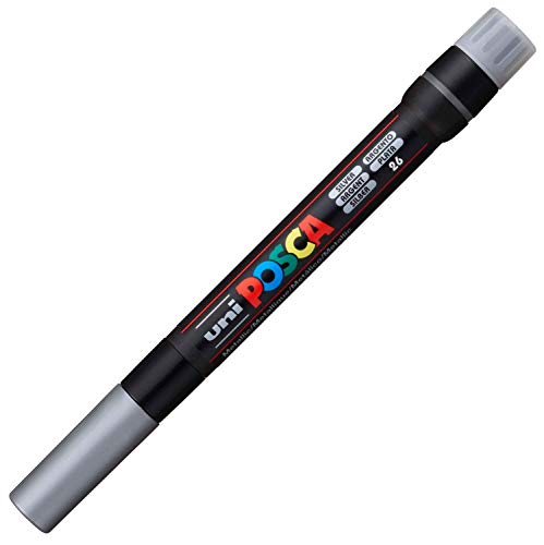 POSCA 181682 - POSCA Marker mit Pinselspitze, silber von Uni-Ball