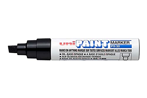 uni-ball 182298 - Lackmarker Paint PX-30 mit Keilspitze, 4 – 8,5 mm, schwarz, 1 Stück von uni-ball