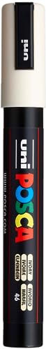POSCA 182503 - POSCA Marker mit mittelfeiner Rundspitze, elfenbein von Uni-Ball