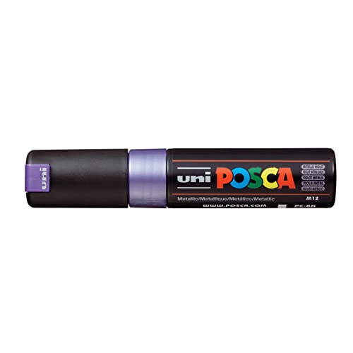 POSCA 182688 - POSCA Marker mit breiter Keilspitze, violet metallic von Uni-Ball