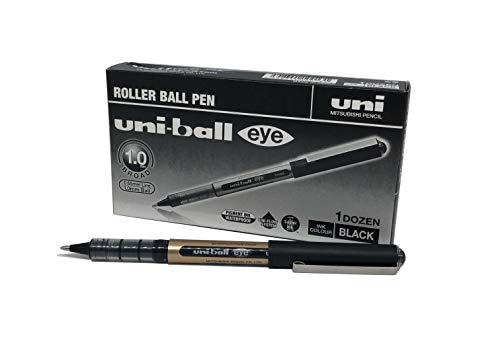uni-ball Eye Broad UB-150-10 Tintenroller, 1 mm Spitze, schwarze Tinte, 12 Stück von uni-ball