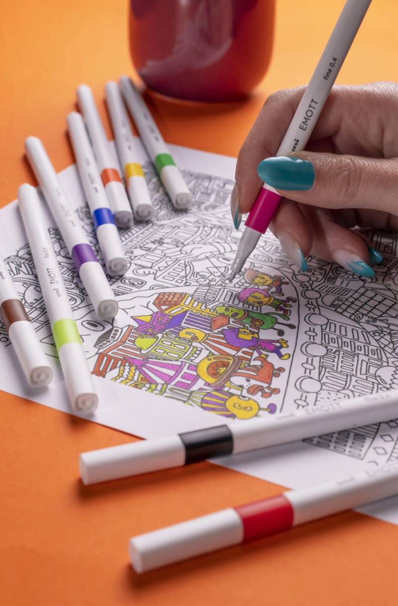 uni-ball Fineliner EMOTT, 40er Karton-Etui von uni-ball