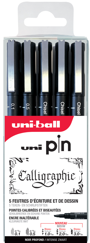 uni-ball Fineliner PIN ASP015, 5er Set von uni-ball