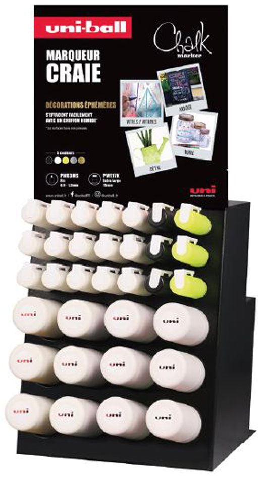 uni-ball Kreidemarker Chalk, 33er Display von uni-ball