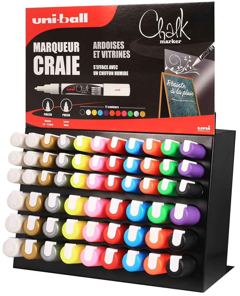 uni-ball Kreidemarker Chalk, 63er Display von uni-ball