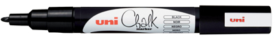 uni-ball Kreidemarker Chalk marker PWE3MS, schwarz von uni-ball