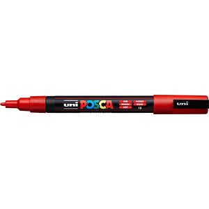 uni-ball POSCA PC-3M Acrylstift rot 0,9 - 1,3 mm, 1 St. von uni-ball