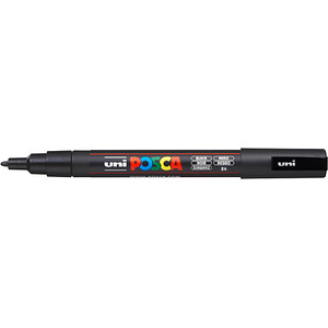 uni-ball POSCA PC-3M Acrylstift schwarz 0,9 - 1,3 mm, 1 St. von uni-ball