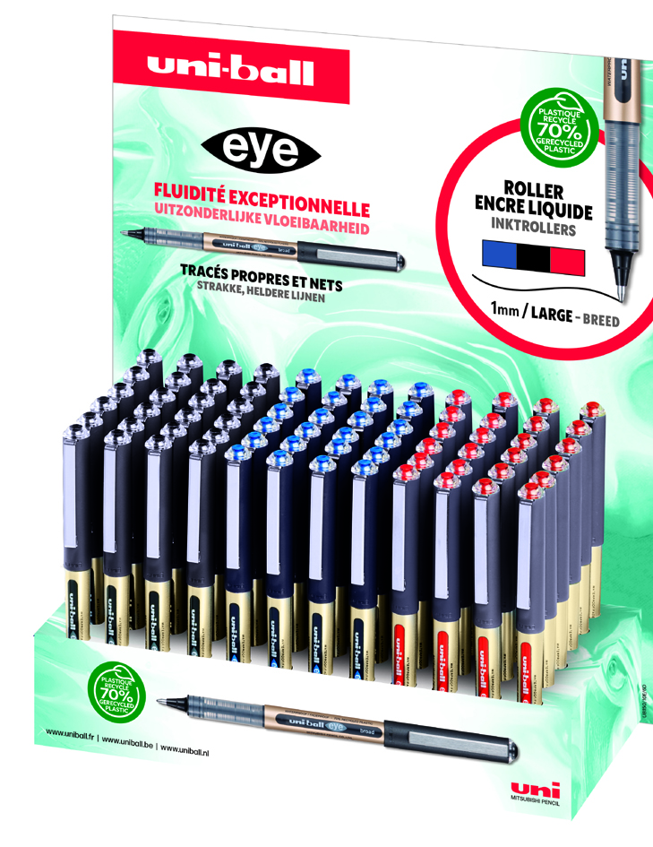 uni-ball Tintenroller eye broad UB-150/10E, 72er Display von uni-ball