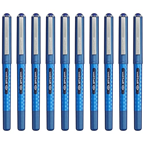uni-ball UB-157D Tintenroller mit flüssiger Tinte, 0,7 mm, blaue Tinte, 10 Stück von uni-ball