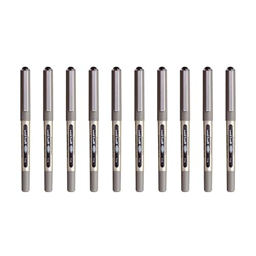uni-ball - Uni Mitsubishi Pencil – 10 Eye-Fineliner-Stifte UB-157 – Tintenroller, Flüssigtinte, Schwarz – Spitze 0,7 mm – Schreiben Medium von Uni-Ball