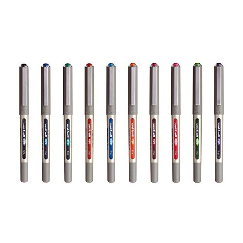 uni-ball - Uni Mitsubishi Pencil – 10 Eye-Fineliner UB-157 – Tintenroller mit Flüssigtinte – Spitze 0,7 mm – Schreiben Medium – Sortiment von 8 verschiedenen Farben von uni-ball