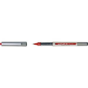 uni-ball eye fine UB-157 Tintenroller silber 0,4 mm, Schreibfarbe: rot, 12 St. von uni-ball