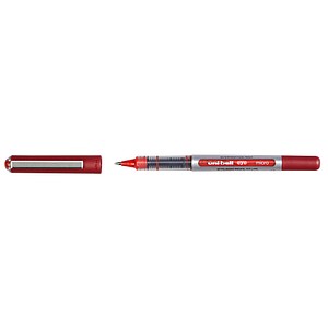 uni-ball eye micro UB-150 Tintenroller silber 0,2 mm, Schreibfarbe: rot, 12 St. von uni-ball