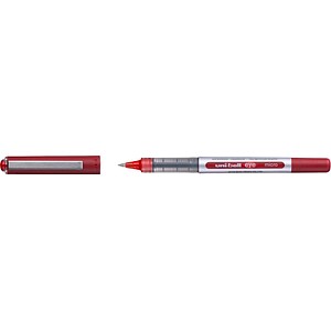 uni-ball eye micro UB-150 Tintenroller silber 0,2 mm, Schreibfarbe: rot, 12 St. von uni-ball