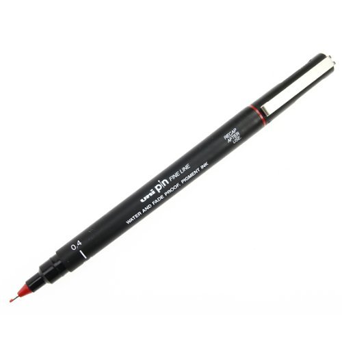 Uni Pin Red Fine Line Marker, 0,4 mm von uni