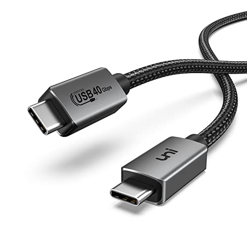 uni Thunderbolt 4 Kabel 1.8m, USB4 8K Display/40 Gbps Datentransfer/240W USB C auf USB C Ladekabel für iPhone 15, Macbook, iPad Pro/Air, iMac, Studio Dispaly, SSD, Dock. USB-IF Zertifiziert. von uni