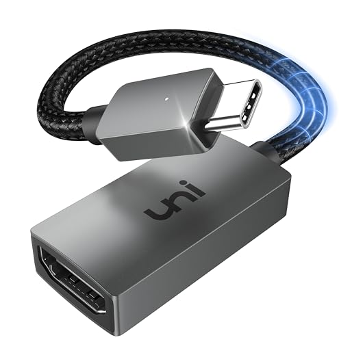 uni USB-C auf HDMI Adapter 4K (Thunderbolt 3) Adapter USB C auf HDMI kompakter Typ-C Adapter für iPhone 15 Pro, iPad Pro/Air, MacBook Pro/Air, Samsung Galaxy S8-S23, Surface Pro 8/Go, Dell usw. von uni