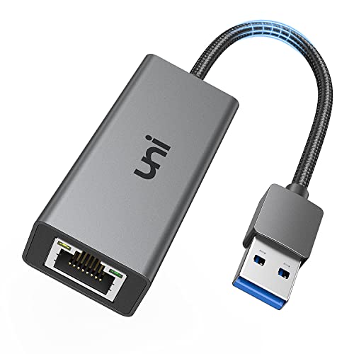 uni USB LAN Adapter 3.0 Netzwerkadapter 1000Mbps USB Ethernet RJ45 Adapter kompatibel mit Switch, MacBook, Mi Box, Surface Book unter Windows11/ 10/8.1/8/7, Linux, Chrome, macOS usw. von uni