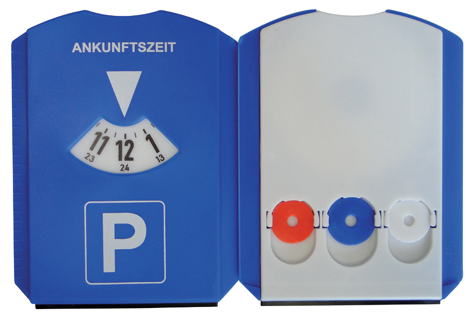 uniTEC Multifunktions-Parkscheibe, aus Kunststoff, blau von uniTEC KFZ