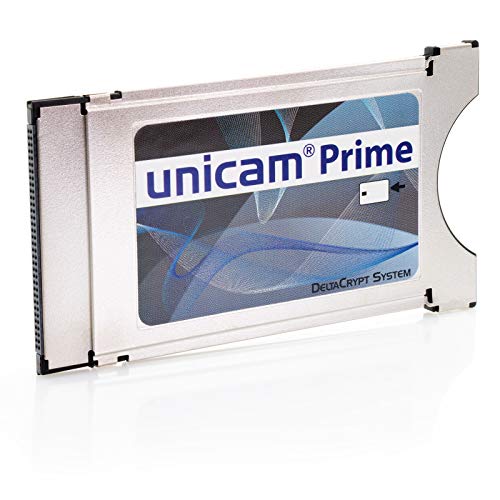 Unicam Prime CI Modul I Common Interface Karte mit DeltaCrypt-Verschlüsselung 3.0 für den Empfang verschlüsselter Sender I DVB CI-konforme PCMCIA CI-CAM für Smart Cards TV (CI Modul) von Unicam