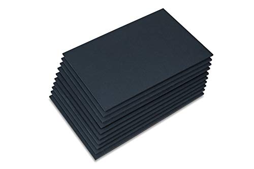 union foam board Premium-Schaumstoffplatte Schwarz 470 x 625 x 5mm 10er-Pack: matte Oberfläche, hohe Dichte, professioneller Gebrauch, perfekt für Präsentationen, Schilder (Schwarz)* von union foam board