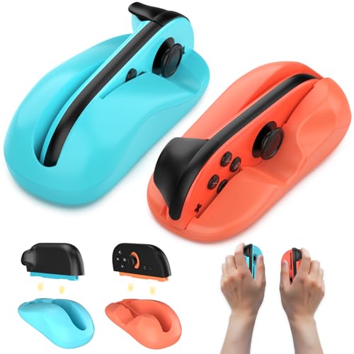 uniro Game-Maus für Nintendo Switch 2 Joy-Con-Controller, für Drag x Drive Gaming, komfortabel, ergonomisch, rutschfest, Handgriff-Set, Zubehör für New Gen Switch 2 2025, 2 Stück, Blau / Orange uniro Game-Maus für Nintendo Switch 2 Joy-Con-Controller, für Drag x Drive Gaming, komfortabel, ergonomisch, rutschfest, Handgriff-Set, Zubehör für New Gen Switch 2 2025, 2 Stück, Blau / Orange von uniro