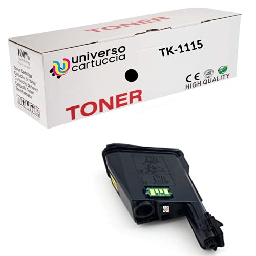Kyocera TK-1115 Toner Schwarz Original 1T02M50NL1 Kompatibel für ECOSYS FS-1041, FS-1220MFP, FS-1320MFP (1 TK115) von universo cartuccia