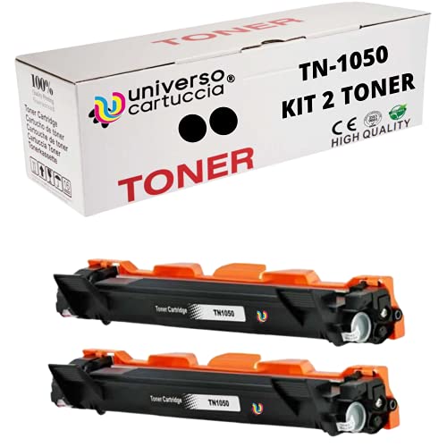 Universo Cartuccia® Toner Comp.XXL TN1050 TN-1050 DR 1050 ersetzt BROTHER DCP-1612W 1510 1512 1610W für MFC-1910W 1810 für HL-1210W 1212W 110 112 (2 TN1050) von universo cartuccia