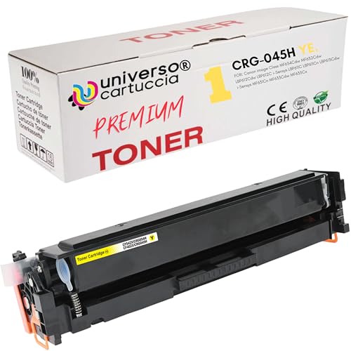 UniversoCartuccia® Kompatibel mit CANON CRG-045H Toner für Printer imageCLASS MF634Cdw MF632Cdw LBP612Cdw LBP612C i-Sensys LBP611C LBP611Cn LBP613Cdw i-Sensys MF63Cn MF63Cdw MF635Cx. (CRG05 4H YELLOW) von universo cartuccia