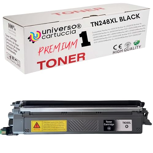 universo cartuccia - TN248 TN248XL Toner kompatibel mit Brother TN-248 TN248CMYK für Brother MFC-L3760CDW LC3740CDW DCP-L3560CDW L3520CDWE L3520CDW HL-LC3215CW LC3220CW (SCHWARZ) von universo cartuccia