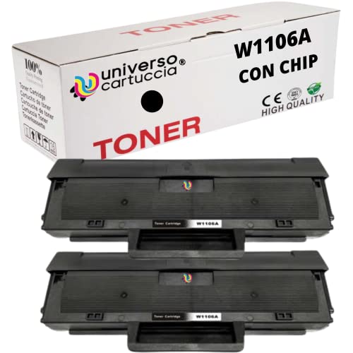 universo cartuccia kompatibel mit HP W1106A mit Chip für HP Laser MFP 135a, 135w, 137fnw, 107a, 107w, 106a Version von 1.000 Kopien (1) von universo cartuccia