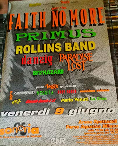 Sonoria 1995 (Faith No More, Primus, Rollins Band, Paradise Lost,Biohazard,Danzig) Milano Parco Aquatica 09-06-1995 Poster von unknow
