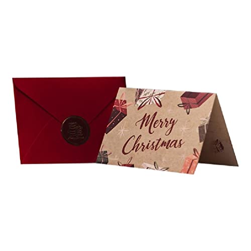 unknowns 6 Stück Weihnachtsgrußkarte mit Umschlag, Postkarten, Einladungen, Neujahrskarten, für Weihnachten, Winter, Happy Holiday Party Geschenk von unknowns