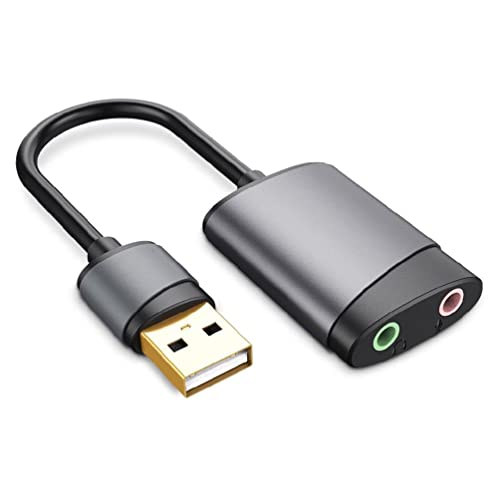 Externe USB-Stereo-Soundkarte 3 5-mm-USB-Adapter USB zu Mikrofon Lautsprecher Audio-Schnittstelle für Mac-Book-PC Laptop Externe USB-Stereo-Soundkarte von unknows