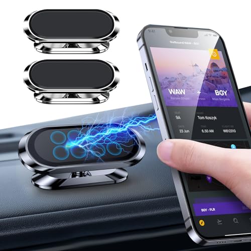 2 Stück Handyhalterung Auto Magnet 360° einstellbar und drehbar Universal Auto Handyhalterung für Armaturenbrett Geeignet für alle Samsung iPhone und andere Smartphones. von Unnderwiss