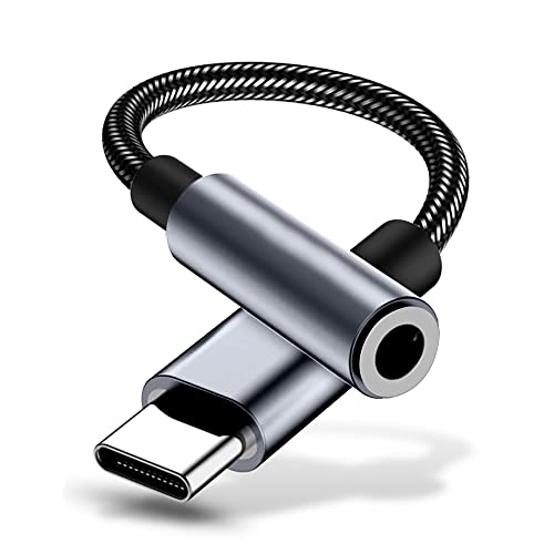 unnderwiss Adapter USB C Auf Klinke,USB Typ C auf 3.5mm Kopfhörer Jack Adapter, Aux Audio Dongle DAC,Kompatibel mit Galaxy S21 S21+Note20 S20 Ultra, P40/P30 Pro/Mate 20/30 von unnderwiss