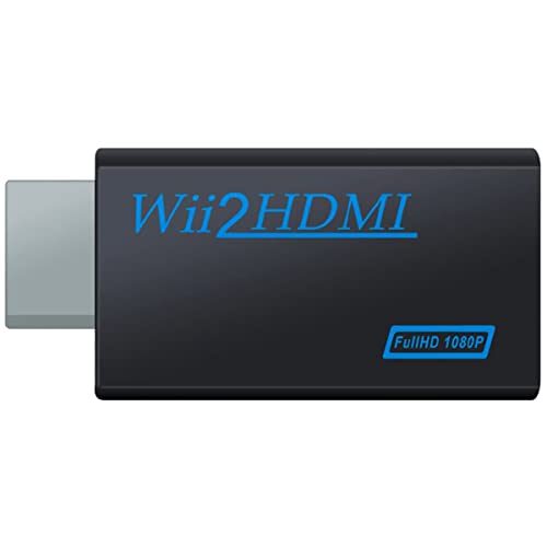 wii hdmi Adapter Wii zu HDMI 720p/1080P HD Konverter Adapter hdmi Adapter für wii Mit 3,5-mm-Audio-Anschluss und -Ausgang Geeignet für Nintendo wii u, wii-Spiele, wii-Anschlüsse, TV-Monitore, etc. von unnderwiss