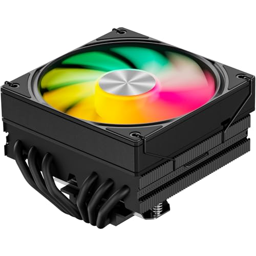 upHere gaming 85mm Height Low Profile ARGB CPU Kühler,6 Heatpipes CPU Cooler,Platzsparendes MINI ITX AM4 Profile Design,180W TDP CPU Kühler,120MM RGB Lüfter,Für AMD AM4 AM5/Intel 1700,PC Kühler,H85KC6 von upHere gaming