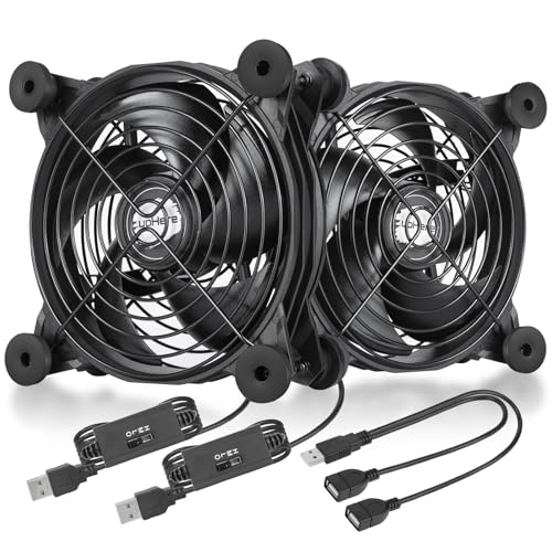 upHere 120-mm-Lüfter, USB-betriebener Lüfter, leise, Computerkühlung, 5-V-Lüfter mit 3 Geschwindigkeitsregelungen, kompatibel mit PC/Xbox/Playstation/TV-Box usw. U1204 upHere 120-mm-Lüfter, USB-betriebener Lüfter, leise, Computerkühlung, 5-V-Lüfter mit 3 Geschwindigkeitsregelungen, kompatibel mit PC/Xbox/Playstation/TV-Box usw. U1204 von upHere