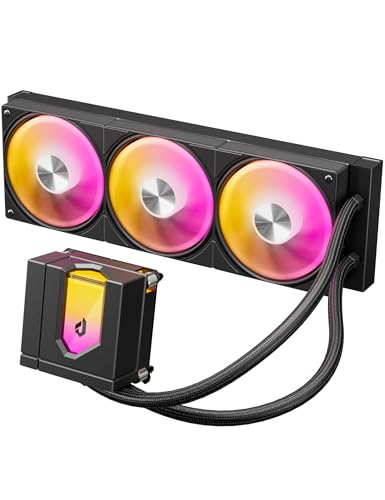 upHere E360KC AIO Wasserkühlung 360mm,ARGB-Lüfter(600-1800 RPM),Wasserkühlung PC,Effizienter CPU-Wasserkühler mit magnetischer Abdeckung,Flexibles Design,Kompatibel mit Intel 1851 1700 & AMD AM5 AM4 von upHere