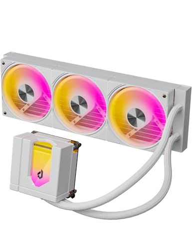 upHere E360TC AIO Wasserkühlung 360mm,ARGB-Lüfter(600-1800 RPM),Wasserkühlung PC,Effizienter CPU-Wasserkühler mit magnetischer Abdeckung,Flexibles Design,Kompatibel mit Intel 1851 1700 & AMD AM5 AM4 von upHere