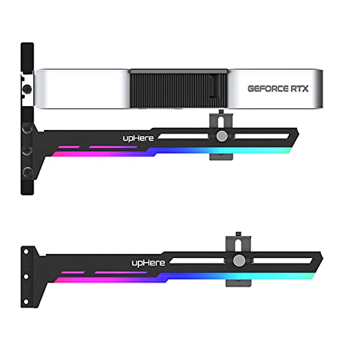 upHere RGB LED Grafikkarte GPU Brace Support-Videokarte Sehnenhalter/Holster-Halterung, GPU Halterung,Einzelsteckkarten, G276ARGB von upHere