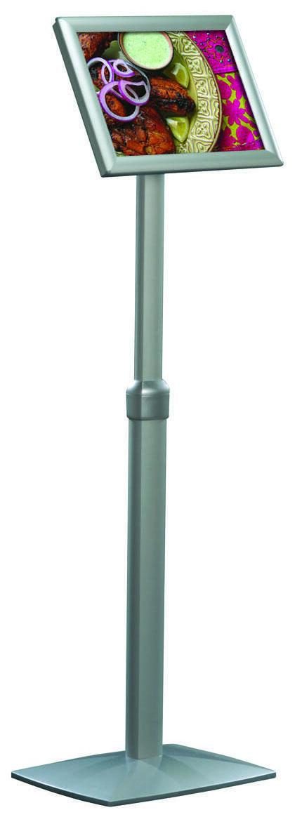 update displays Infoständer DIN A4 1-Fach silber von update displays